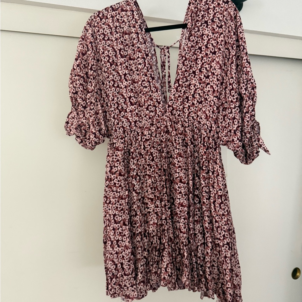 Vici Floral Mini Dress - Pink and White